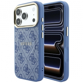 Apple iPhone 18 Pro Max case - Guess PU Leather 4G Gold Frame Embossed MagSafe