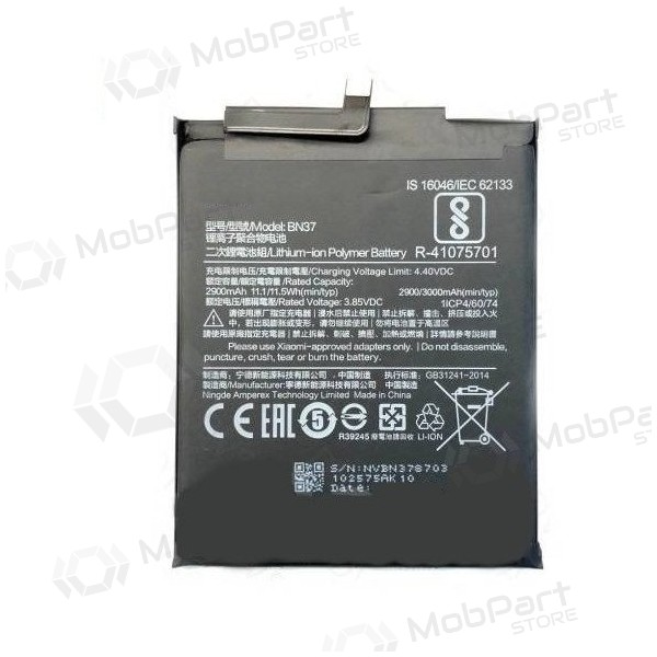 Xiaomi Redmi 6 / 6A (BN37) battery / accumulator (3000mAh) Xiaomi Redmi 6 / 6A (BN37) battery / accumulator (3000mAh)