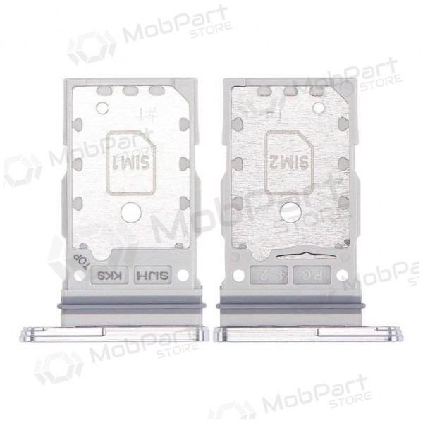 Samsung Galaxy S22 Ultra Dual SIM card holder (white) (original)