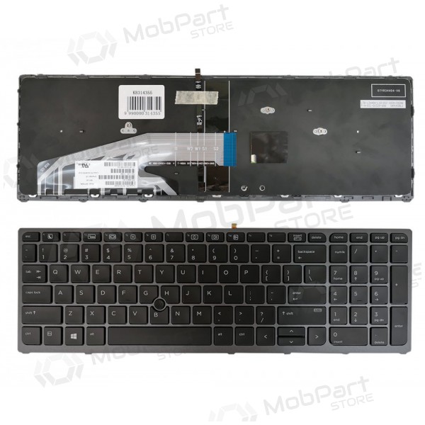 HP ZBook 15 G3, G4, 17 G3, G4 keyboard (US) (with lighting) HP ZBook 15 G3, G4, 17 G3, G4 keyboard (US) (with lighting)