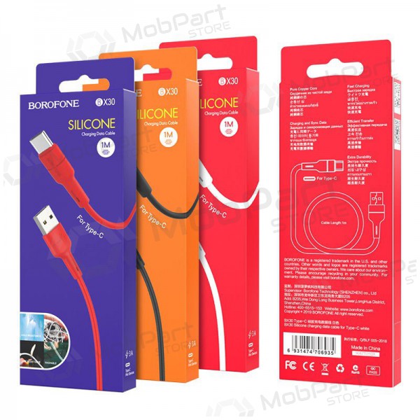 USB cable Borofone BX30 Type-C 1.0m (black)