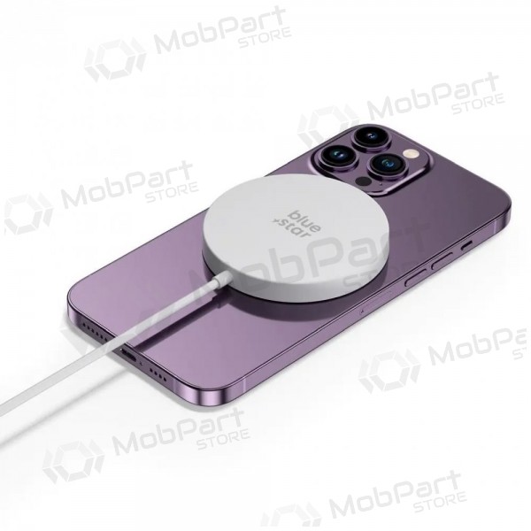 MagSafe wireless charger Blue Star Charing Pad 15 W with USB-C cable white