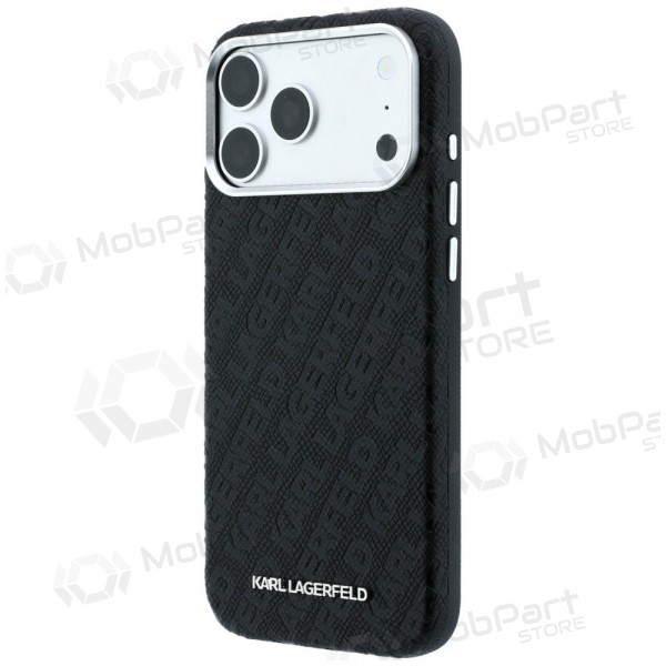 Apple iPhone 18 Pro Max case - Karl Lagerfeld PU Grained Allover Semi Wrap MagSafe (black)