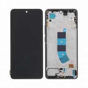 Ekranas Xiaomi Redmi Note 13 4G su lietimui jautriu stikliuku and rėmeliu Midnight Black OLED