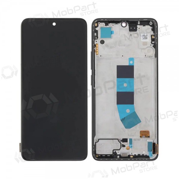 Ekranas Xiaomi Redmi Note 13 4G su lietimui jautriu stikliuku and rėmeliu Midnight Black OLED