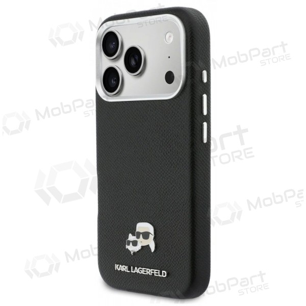 Apple iPhone 17 Pro case - Karl Lagerfeld PU Karl and Choupette Heads Pins MagSafe (black)