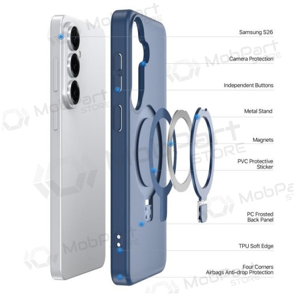 Samsung Galaxy S26+ case - Dux Ducis Yind Magnetic Stand (dark blue)
