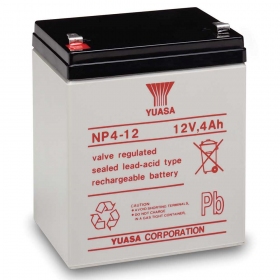 Battery YUASA NP4-12 (4Ah, 12V, F1, VRLA, AGM)