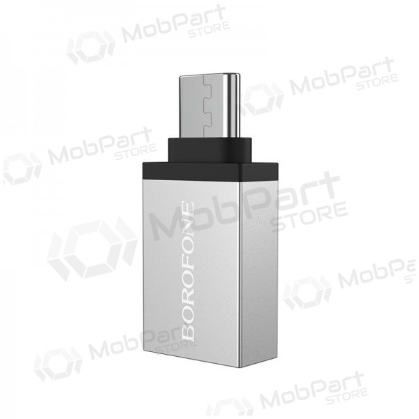 Adapter Borofone BV3 Type-C OTG grey