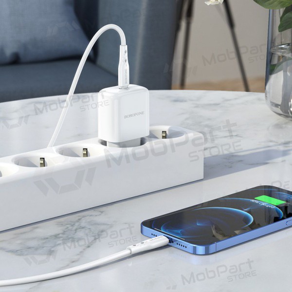 Charger Borofone BN3 Type-C QC 3.0, PD 2.0 20W (white)
