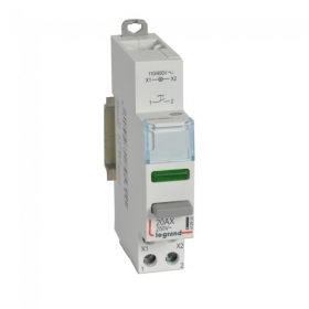Button on DIN rail with indicator light Legrand 412920 (20A 100V/1 x N0 contact)