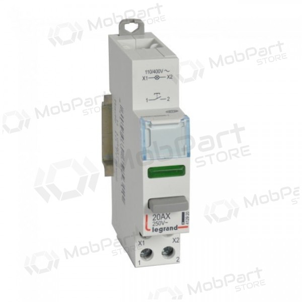 Button on DIN rail with indicator light Legrand 412920 (20A 100V/1 x N0 contact)