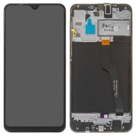 Samsung A105 Galaxy A10 ekranas (Dual SIM) (black) (with frame) (service pack) (original)