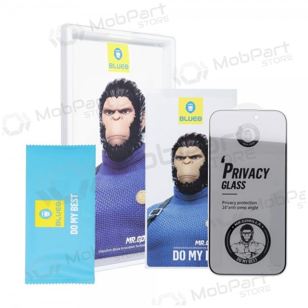 Apple iPhone Air protective glass - 5D Mr. Monkey Glass (Strong Privacy)