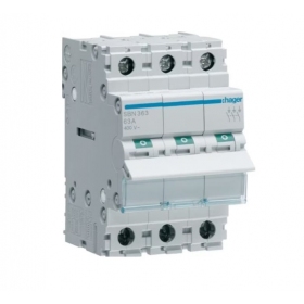 Modular switch Hager SBN363 (3 mod, 63A, 3P)