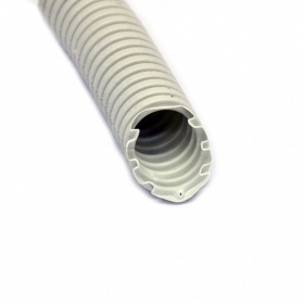 Corrugated pipe with wire 50mm (halogen-free, gray, 50m, 750 N/5 cm, D50) GLOB-EL GL602W