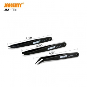 Metal antistatic tweezer Jakemy JM-T11 ESD (3pcs )