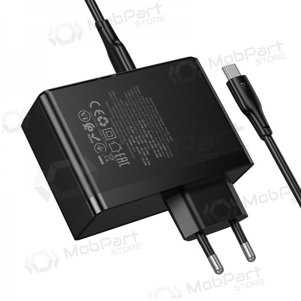 Network charger Hoco N85 100 W 3x USB-C + USB-A with USB-C cable 2 m black