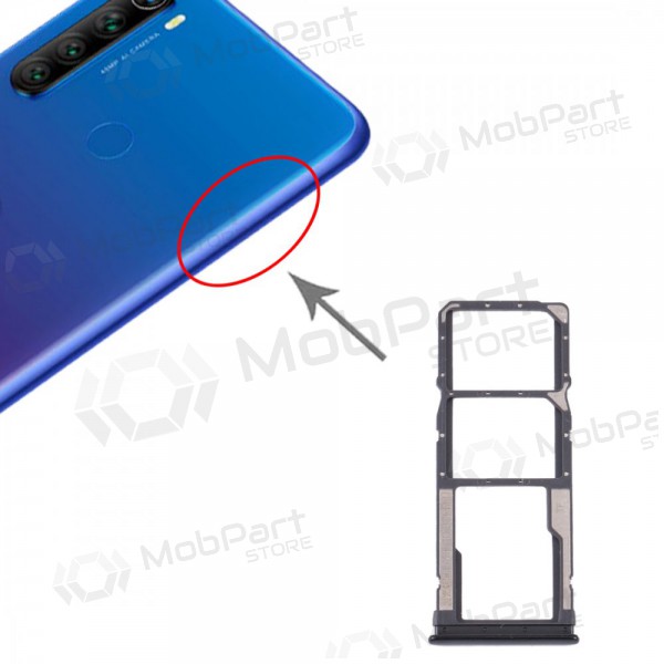 Xiaomi Redmi Note 8 / Redmi Note 8 2021 SIM card holder black (Space Black) Xiaomi Redmi Note 8 / Redmi Note 8 2021 SIM card holder black (Space Black)