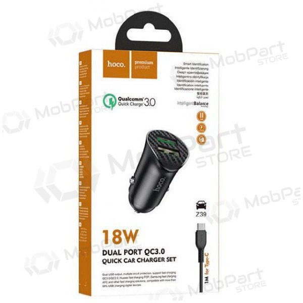 Car charger HOCO Z39 USB + 