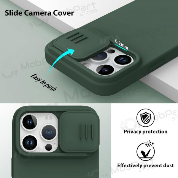 Apple iPhone 15 Pro case „Nillkin Silicone“ (dark green) Apple iPhone 15 Pro case „Nillkin Silicone“ (dark green)