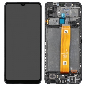 Samsung M127 Galaxy M12 2021 screen (black) (with frame) (service pack) (original)