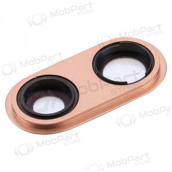 Apple iPhone 8 Plus camera glass / lens (gold) (with frame)
