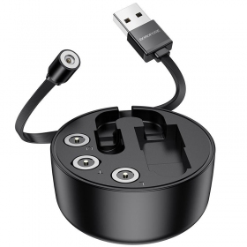 USB cable Borofone BU26 3in1 microUSB-Lightning-Type-C magnetinic 1.0m (black)