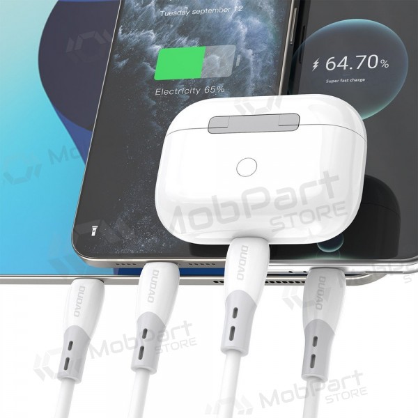 USB-C cable Dudao L25SC USB-C to USB-C 2 m 60 W white