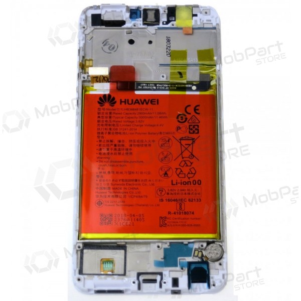 Huawei P Smart 2017 screen (white) (with frame and battery) (service pack) (original) Huawei P Smart 2017 screen (white) (with frame and battery) (service pack) (original)
