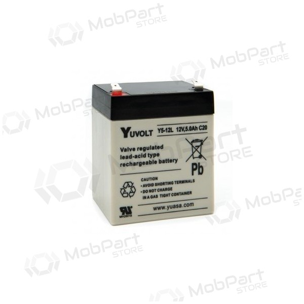 Battery YUASA Yuvolt (5Ah, 12V, F2, VRLA)