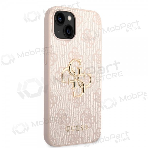 Apple iPhone 14 case - Guess PU 4G Metal Logo (pink)