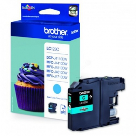 Brother LC 123 (LC123C), sky blue cartridge for inkjet printers