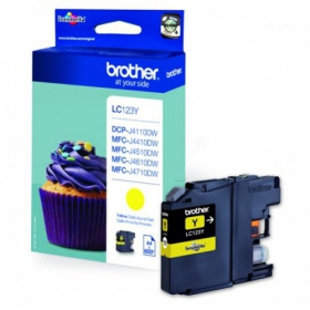 Brother LC 123 (LC123Y), yellow cartridge for inkjet printers