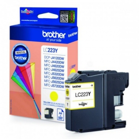 Brother LC 223 (LC223Y), yellow cartridge for inkjet printers, 550 pages