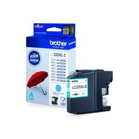 Brother LC 225XL (LC225XLC), sky blue cartridge for inkjet printers, 1200 pages.