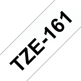 Brother TZe-161 (TZe161) Laminated labeling tape Black on Clear, 36mm, 8m