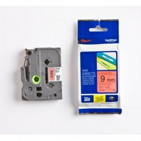 Brother TZe-421 (TZe421) Laminated labeling tape 9mm 8m, Black on Red