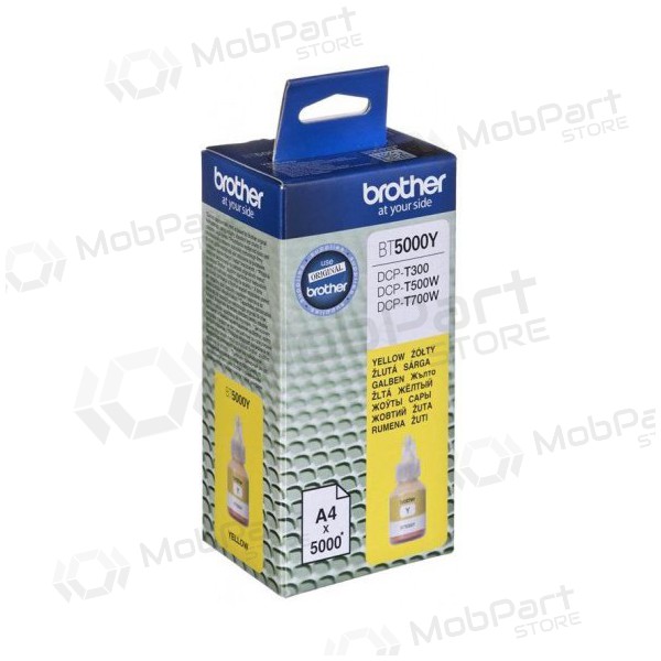 Brother DCP-T300/ T500W/ T700W (BT5000Y), yellow cartridge for inkjet printers, 5000 pages.