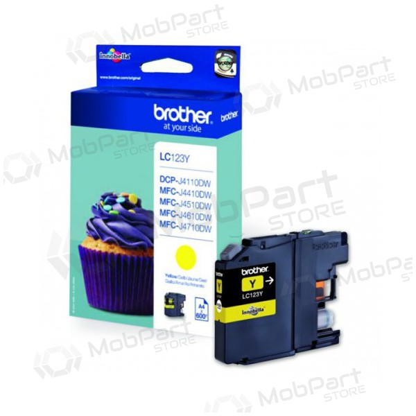 Brother LC 123 (LC123Y), yellow cartridge for inkjet printers