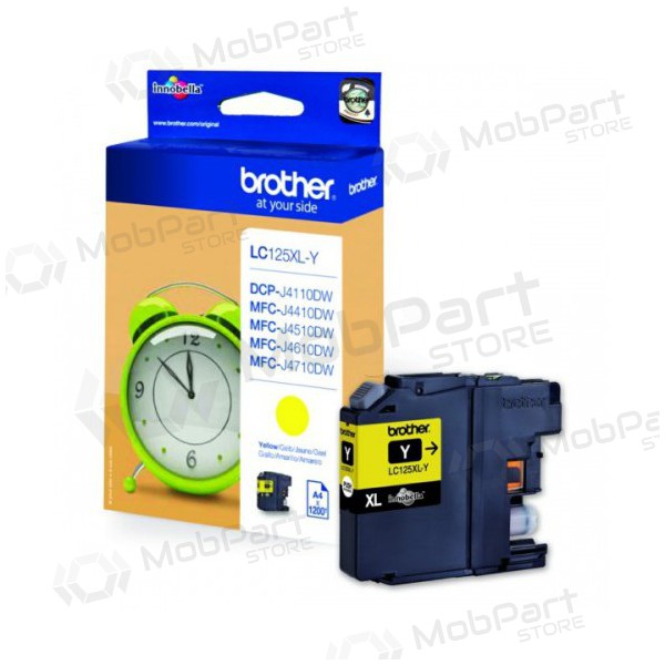 Brother LC 125XL (LC125XLY), yellow cartridge for inkjet printers
