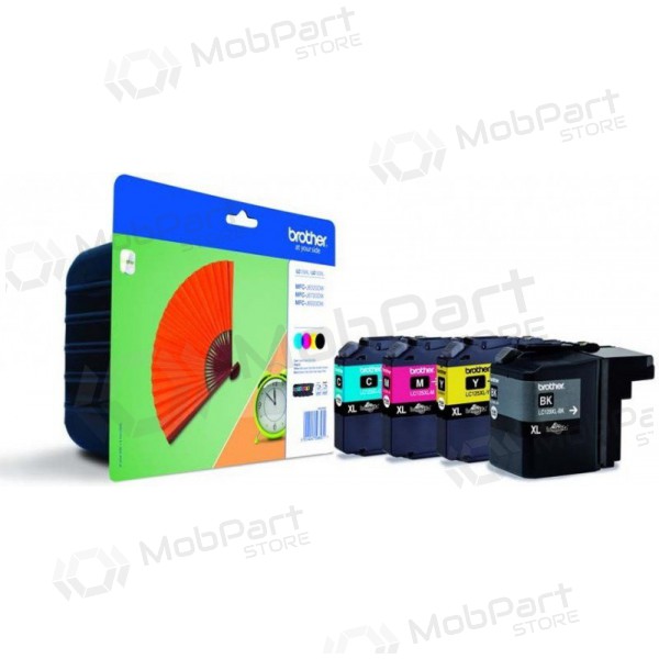 Brother LC 129XL kasečių rinkinys (LC129XLVALBPDR), black, sky blue, , yellow cartridge for inkjet printers