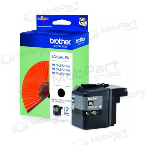 Brother LC 129XL (LC129XLBK), black cartridge for inkjet printers, 2400 pages.