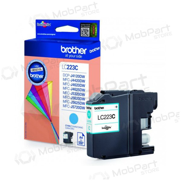 Brother LC 223 (LC223C), sky blue cartridge for inkjet printers, 550 pages