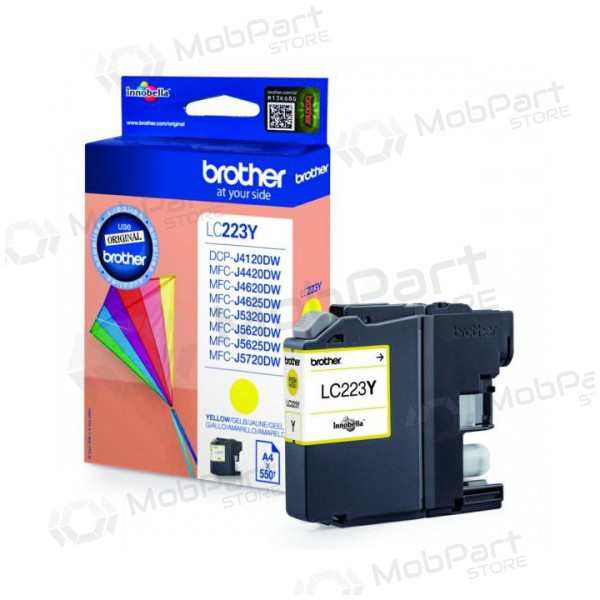 Brother LC 223 (LC223Y), yellow cartridge for inkjet printers, 550 pages