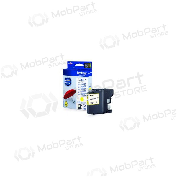 Brother LC 225XL (LC225XLY), yellow cartridge for inkjet printers, 1200 pages.