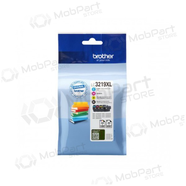 Brother LC 3219 (LC3219XLVALDR), black, sky blue, , yellow kasečių rinkinys for inkjet printers, 1500 pages.