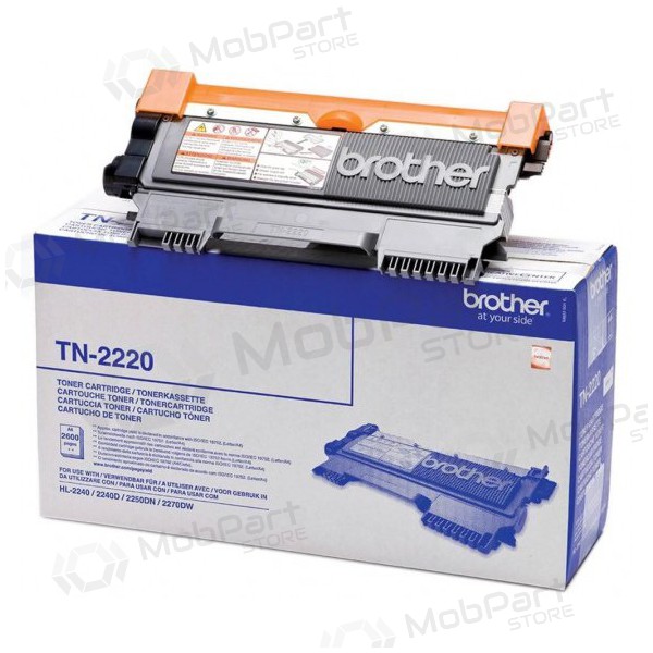 Brother TN-2220 (TN2220), black cartridge for laser printers, 2600 pages.