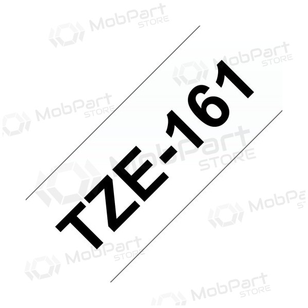 Brother TZe-161 (TZe161) Laminated labeling tape Black on Clear, 36mm, 8m