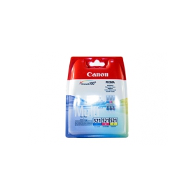 Canon CLI-521 kasečių rinkinys (2934B010), sky blue, , yellow cartridge for inkjet printers